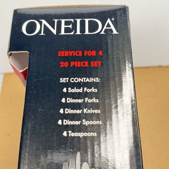 Oneida Pluma Stainless Flatware 20 Piece Set Serves 4 B155020K - Picture 4 of 6